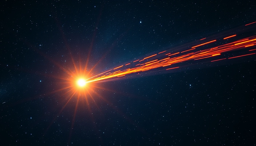 Mysterious object emitting light in the night sky, solar system scene.