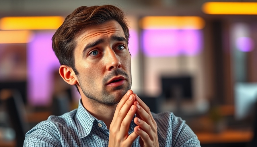Vibe code fixing scene with young man in prayerful pose.