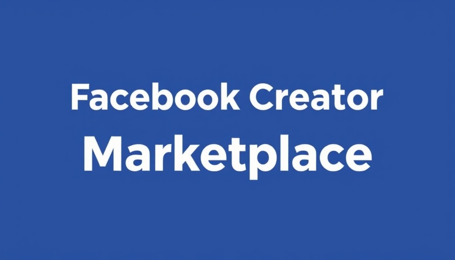 Simple blue graphic with Facebook Creator Marketplace text