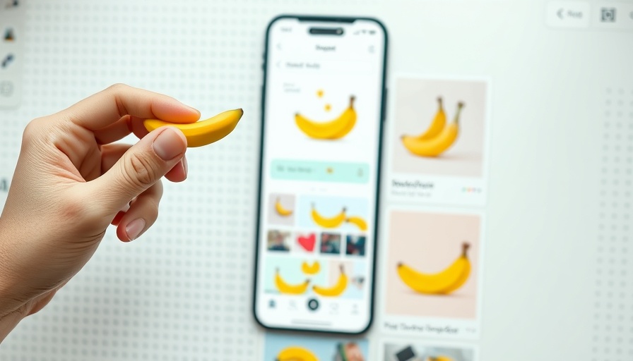AI-powered mood board app displaying cute banana images.