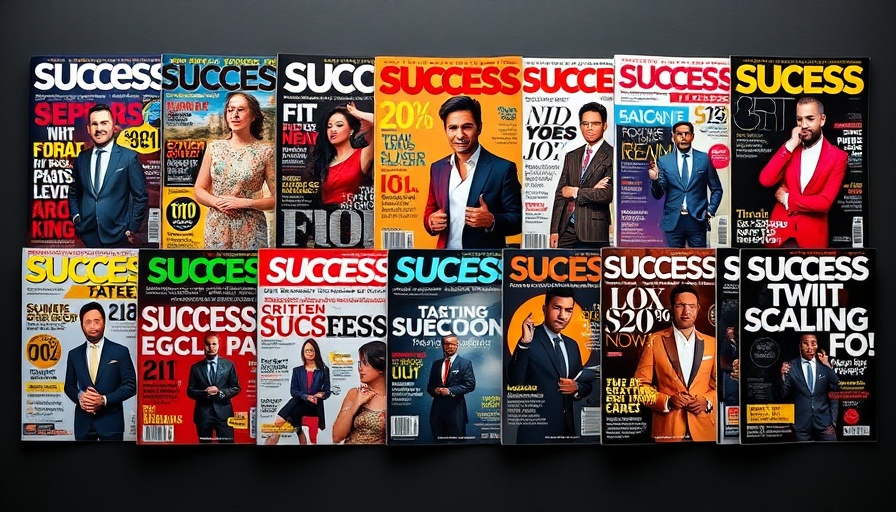 SUCCESS magazine covers display diverse themes and personalities.