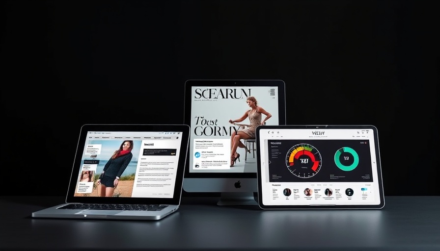 Sleek digital devices highlighting a trendy magazine and dashboard for ways to spend money that lead to happiness.