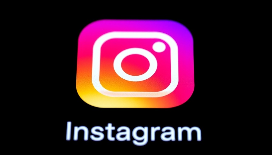 Vibrant Instagram logo on black background