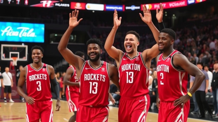 Houston Rockets players celebrate, showcasing emotional fan experiences in basketball analysis.