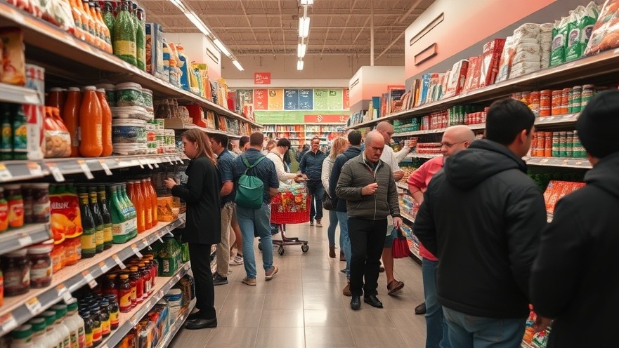 Crowded grocery aisle reflecting inflation news USA and current U.S. economy news.