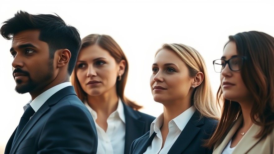 Two confident candidates showcase Frisco elections 2026 in a serene, photorealistic portrait.