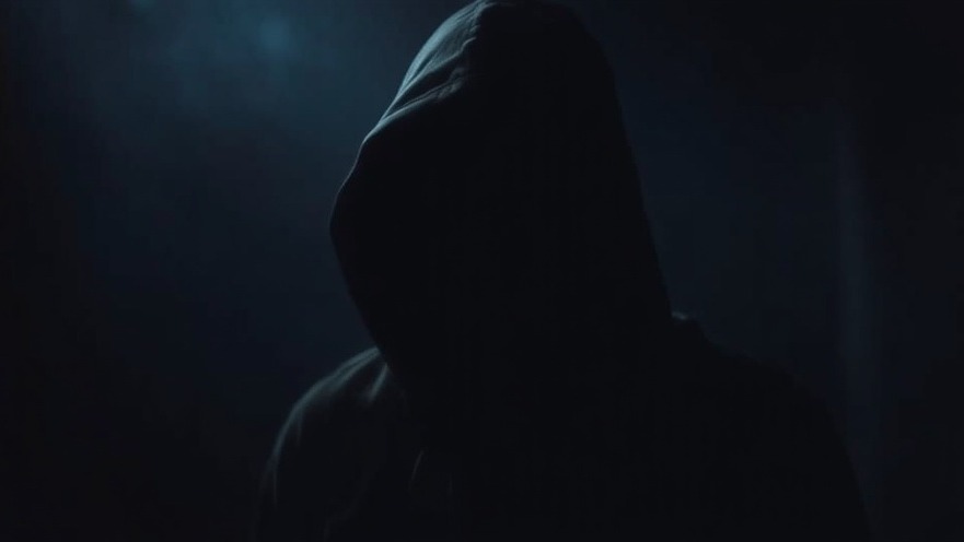 Mysterious hooded figure in dim light, highlighting personal safety technology in Houston.