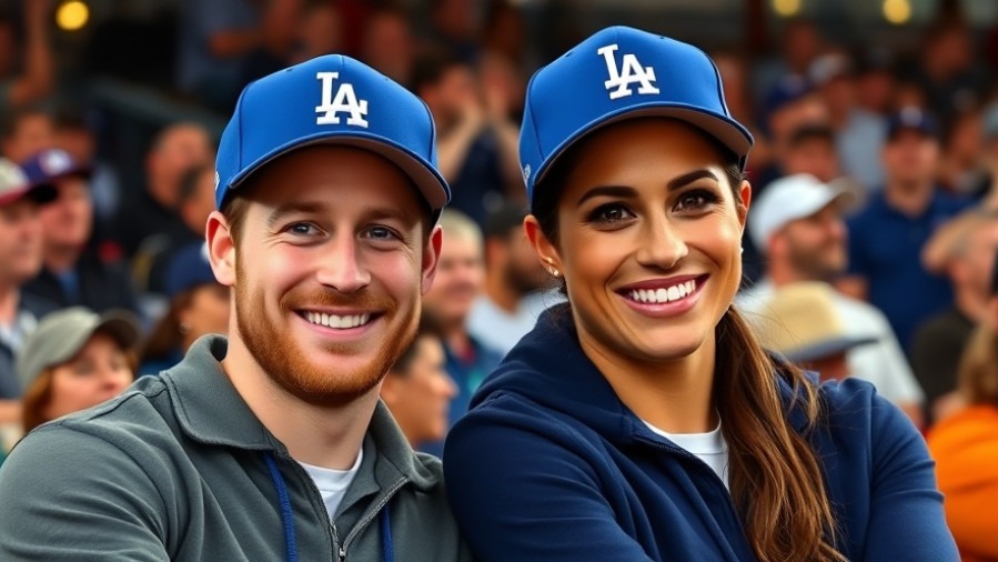 Prince Harry and Meghan Markle at a sports celebration, embodying modern celebrity culture.
