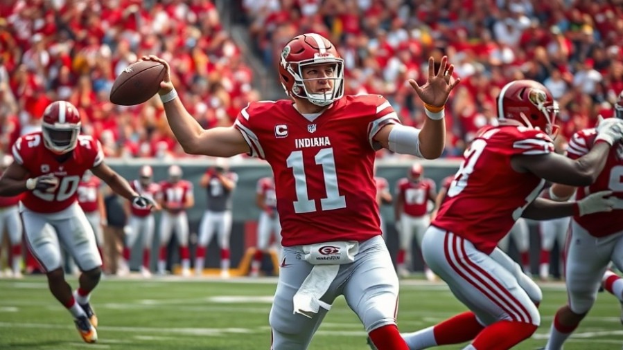 Photorealistic quarterback showcasing athletic talent in vibrant youth sports culture.