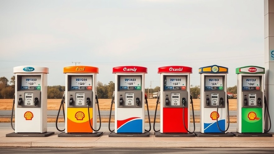 Gas pumps showing Texas gas tax suspension and federal gas tax savings effects on prices.