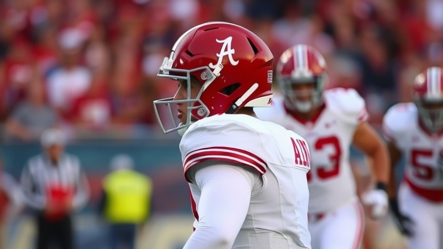Alabama Crimson Tide football action in SEC football, showcasing college football intensity.