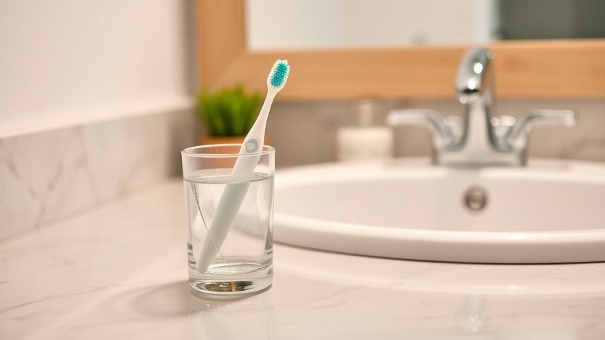 Toothbrush in a glass promoting natural sleep remedies for older adults