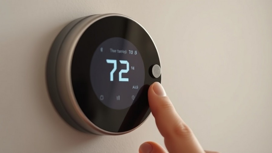 Close-up of a digital thermostat set to 72, highlighting energy-efficient heating tips.