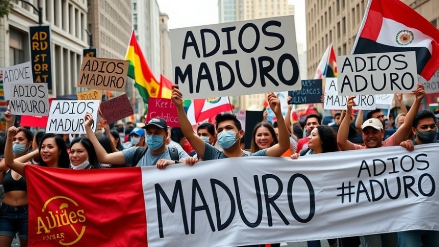 Hispanic protestors rally against Maduro in Houston, showcasing vibrant energy.