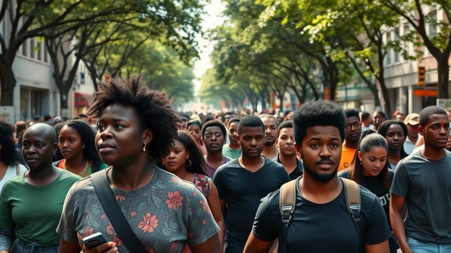 Vibrant community parade in San Antonio, showcasing lively black marchers in an urban setting.
