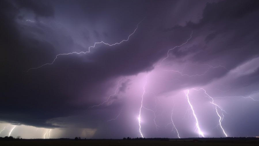 Line of thunderstorms in Austin, showcasing severe weather alerts and storm updates.
