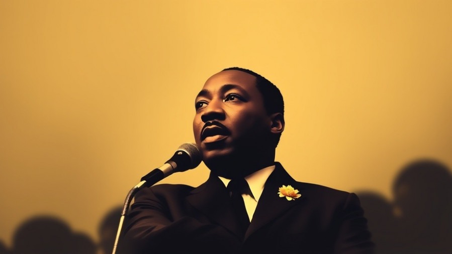 Martin Luther King Jr. celebration with information on MLK Day services schedule.