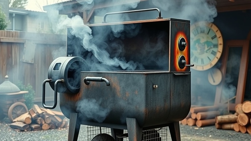 Large outdoor BBQ pit showcasing community support for local economy and small business news.