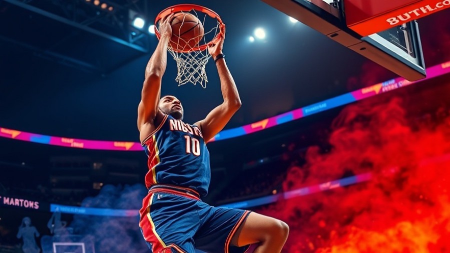 Exciting NBA game recap featuring a player dunking the ball, showcasing top plays of the night.