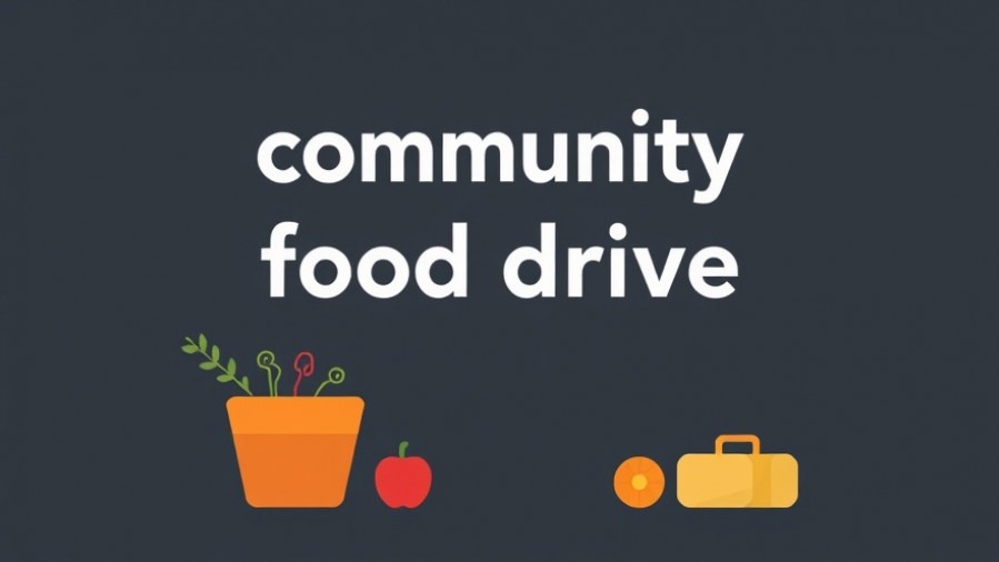 Digital flyer for community food drive by Astros Foundation addressing food insecurity.
