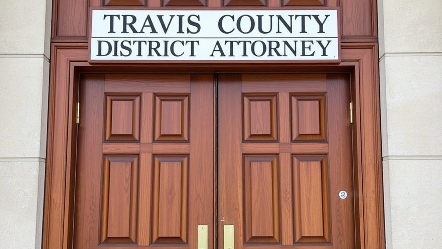 Closed wooden doors at Travis County District Attorney's office - Austin news today