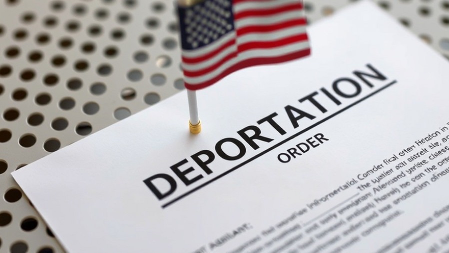 Photorealistic deportation order document symbolizing Special Immigrant Juvenile Status.