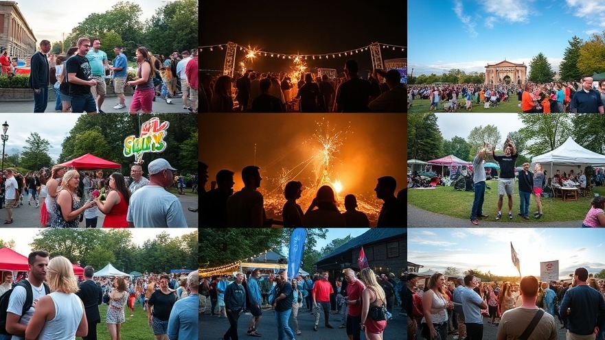Collage of outdoor events in Houston showcasing family fun and cultural activities.