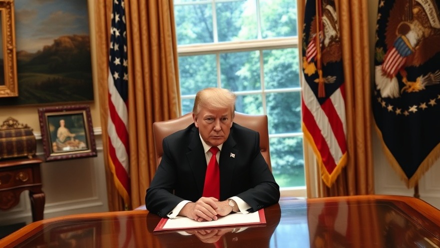 Trump in the Oval Office reflecting on breaking news in US political events.