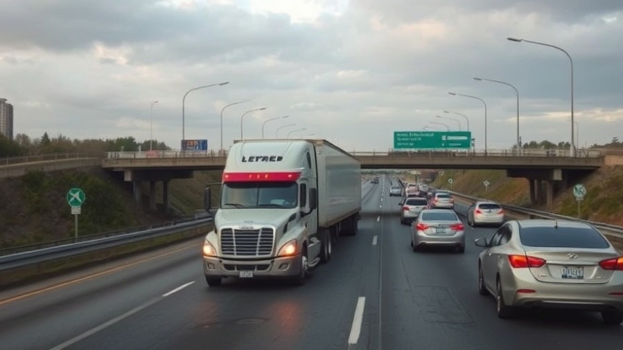 Houston Avenue bridge accident with truck blocking traffic in Texas.