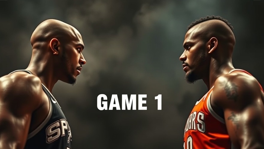 Intense NBA playoffs showdown: Spurs and Thunder players facing off in promotional game recap.