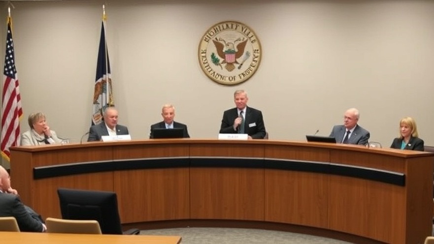Highland Village City Council discussing infrastructure upgrades for community health.