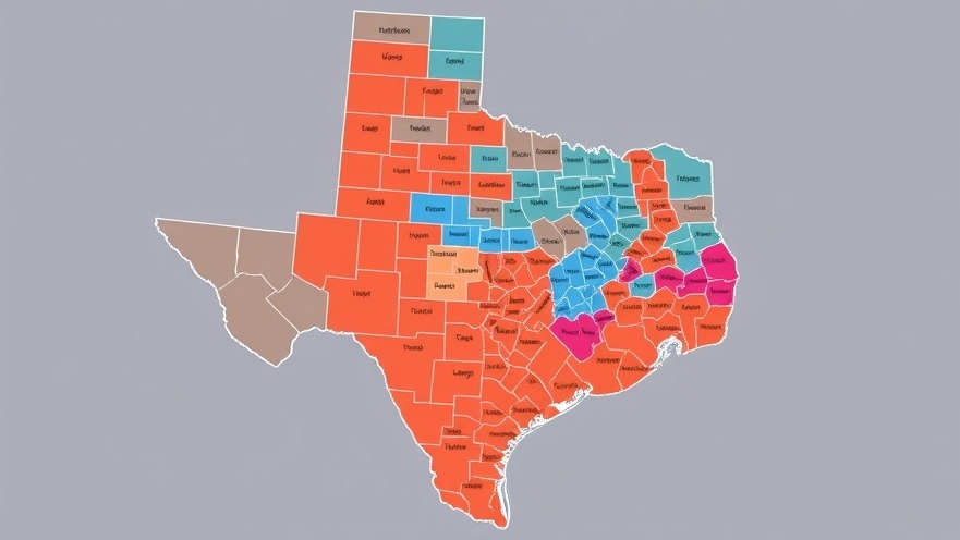 Texas redistricting map illustrating changes impacting Texas politics and elections 2025.