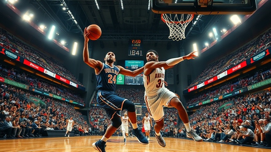 Dynamic San Antonio Spurs highlights featuring athletes competing on a vibrant basketball court.