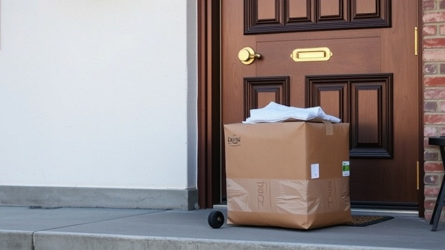 Package left at an apartment door related to Austin crime reports.