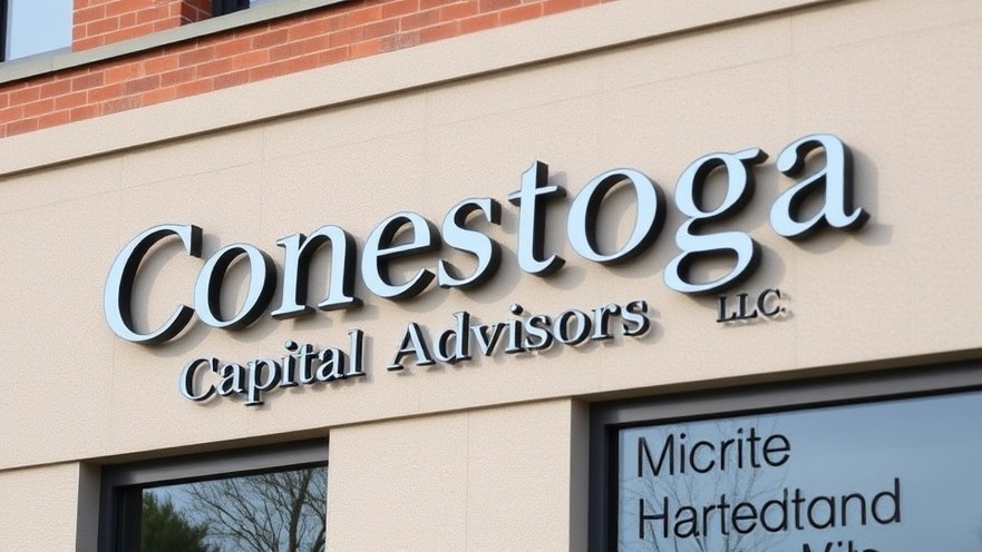 Conestoga Capital Advisors sign highlighting fintech market trends and digital banking.
