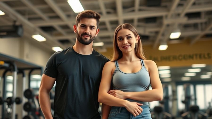 Young couple at affordable fitness centers in San Antonio, showcasing a modern gym environment.