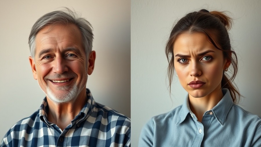 Contrasting portraits depicting child safety and mental health awareness.