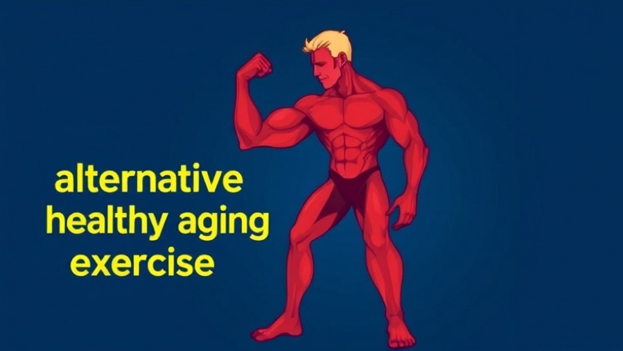 Dynamic illustration promoting longevity exercises and mobility for brain health in aging.
