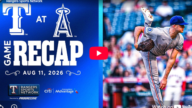 Rangers vs Angels Game Recap with pitcher in action
