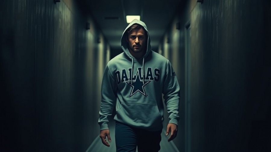 Dallas Cowboys coaching techniques illustrated by a determined figure in a hoodie.