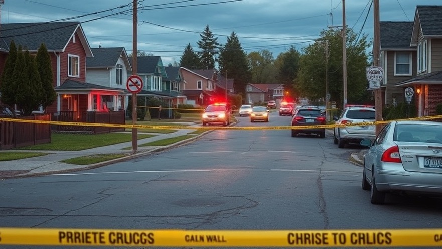 Neighborhood crime scene highlighting community safety and youth violence prevention.