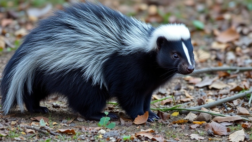 Big skunk highlighting rabies outbreak in Hays County for public health safety.