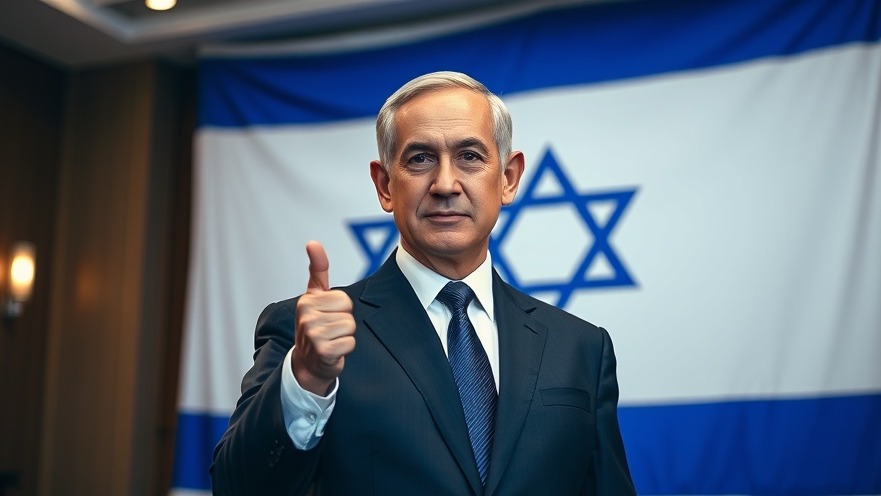 Benjamin Netanyahu posing solemnly with Israeli flag, reflecting media accountability in press.