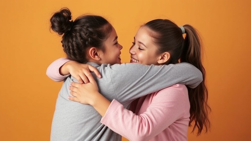 Friends embracing, showcasing emotional wellness and social engagement.