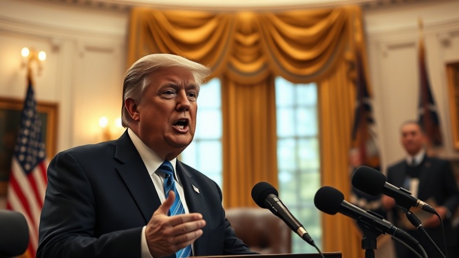 Trump addressing media in the Oval Office, highlighting U.S. foreign relations.