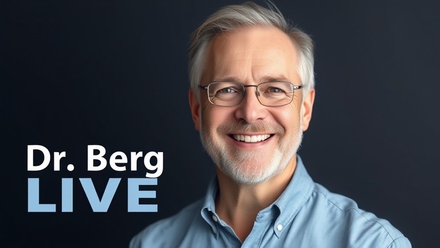 Confident Dr. Berg promoting everyday wellness tips at a live event in Houston.