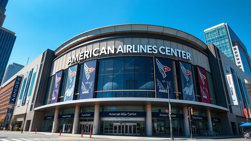 Modern facade of American Airlines Center in Dallas, highlighting local business news.