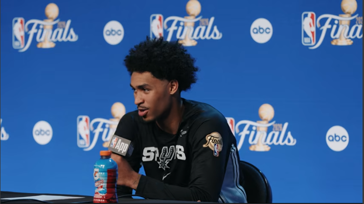 Dynamic montage of Spurs player, San Antonio sports news