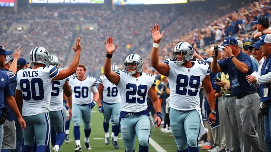 Dallas Cowboys players engaging fans, highlighting veterans community sports events.