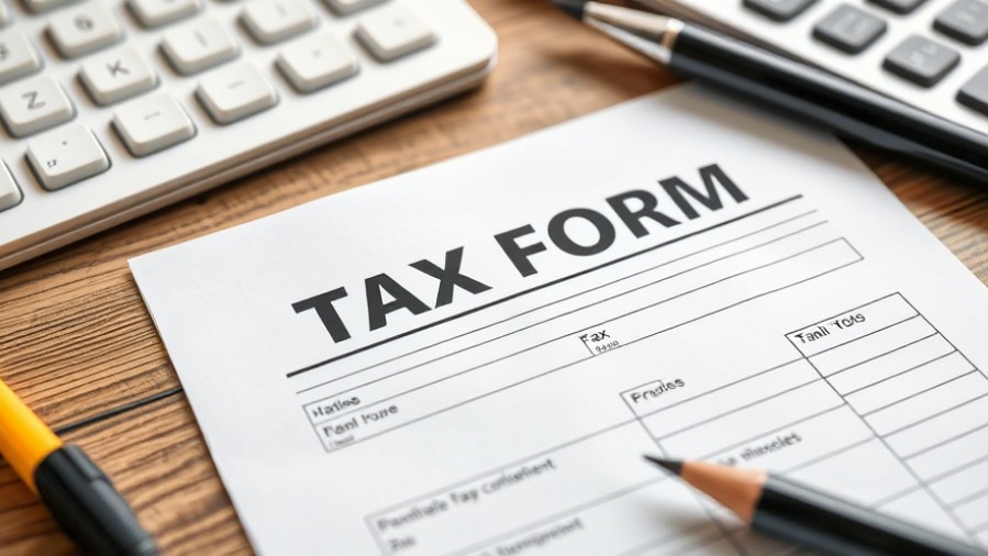 Tax form on desk highlighting tax deductions Dallas and IRS tax filing updates.
